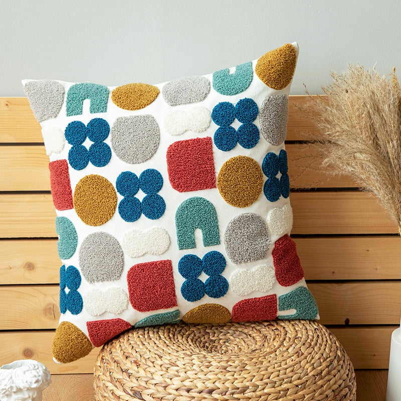 Cute Dots Embroidery Pillow Cushion Cover 45x45cm/30x50cm