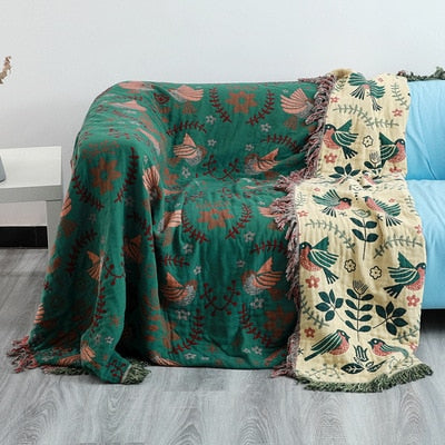 100% Cotton Gauze Bed Travel Breathable Throw Blanket