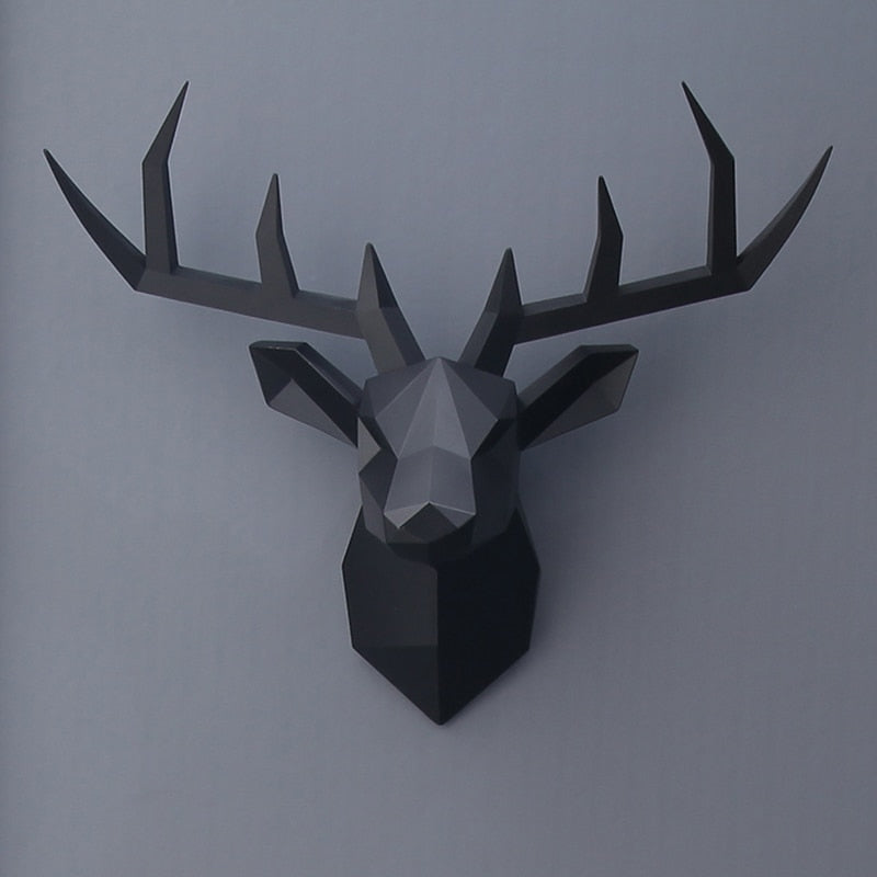 3D Deer Sculpture Head Wall Hanging Wall Decor