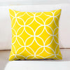 Yellow Black Geometric Pattern Square Cushion Cover Pillow Case 45x45cm