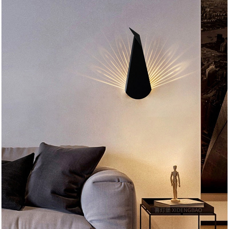 Bedside light wall lamp modern Simplicity peacock Lamps (AC220V)