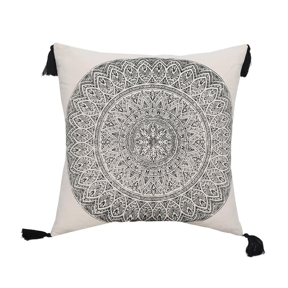 Vintage Black Cushion Cover Cotton Pillow Cover 45x45cm/30x50cm