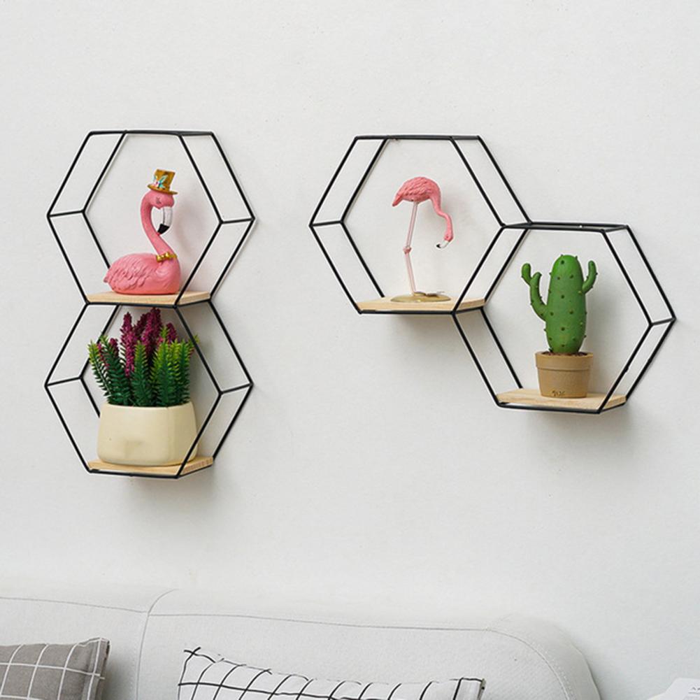 Wall Shelf Floating Shelves Wall Mounted Hexagon