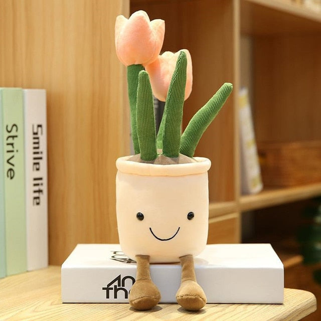 Pillow Soft Doll Tulip Plant Plush Room Decoration Flower (35 cm)