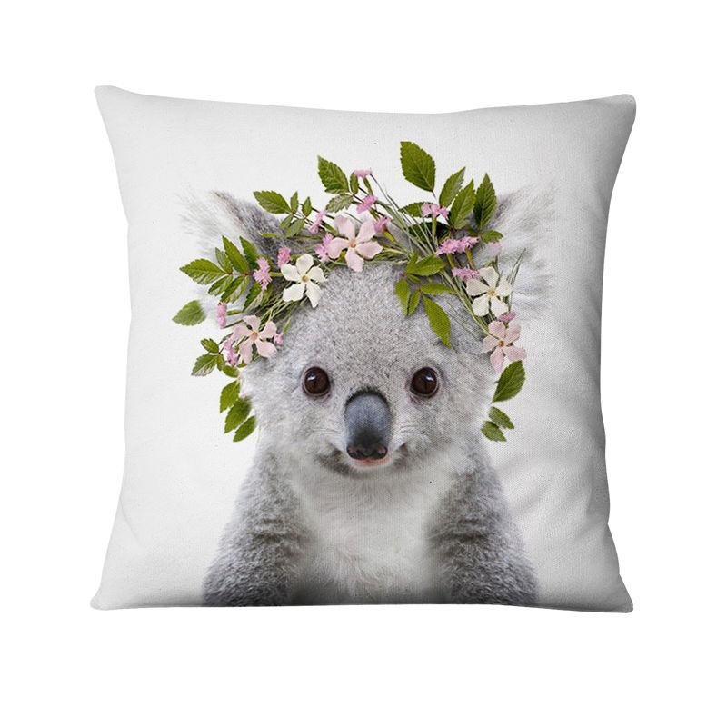 Flower Printed Cushion Cover