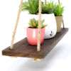 Hanging Wooden Plant Shelf Bracket Rack