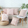 Emboridered Cushion Cover Grey Pink (45x45cm)