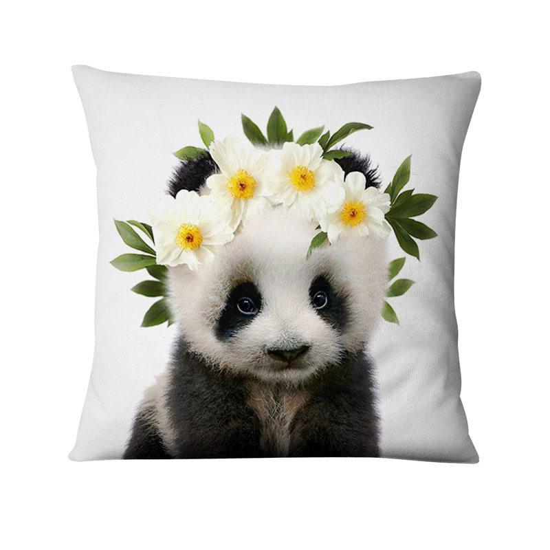 Flower Printed Cushion Cover