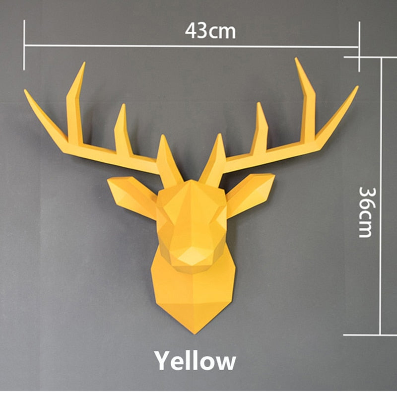 3D Deer Sculpture Head Wall Hanging Wall Decor