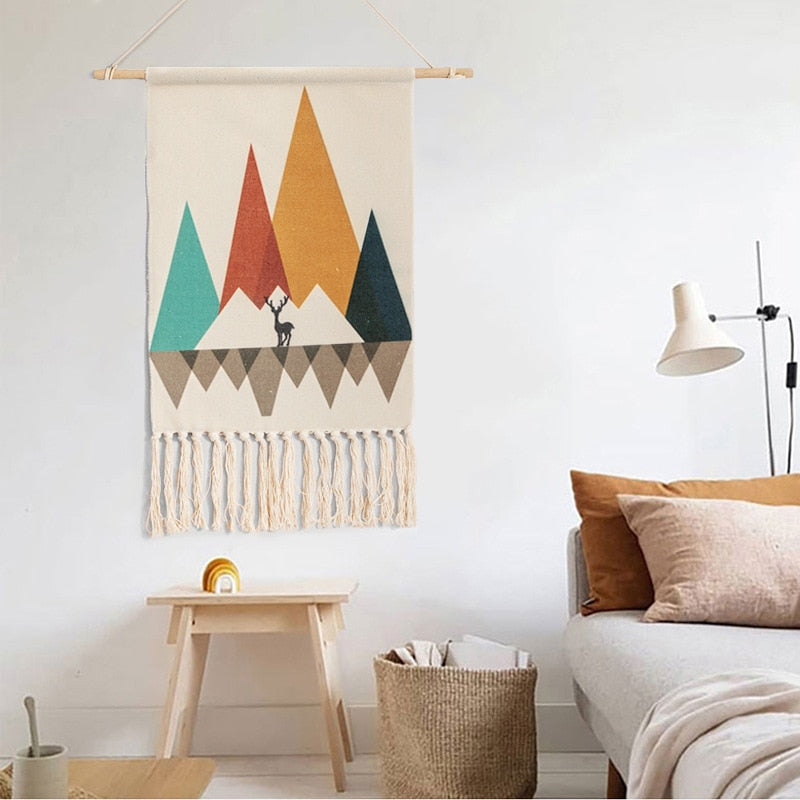 Tassel Handmade Woven Wall Hanging Tapestry