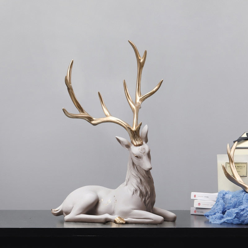 High End Deer Statue Reindeer Figurines