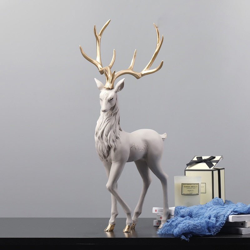 High End Deer Statue Reindeer Figurines