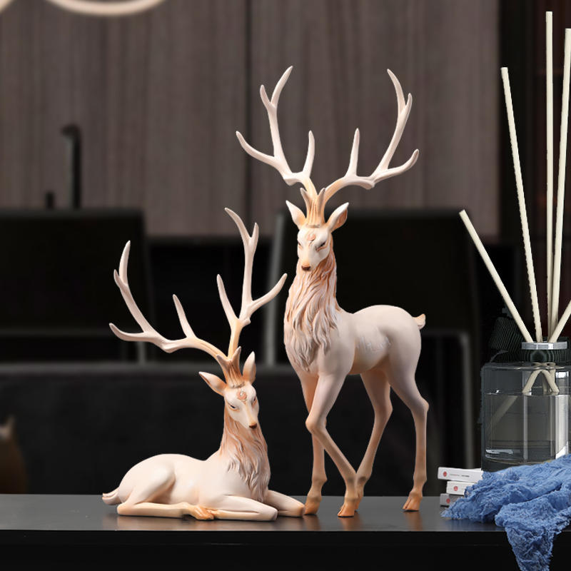 High End Deer Statue Reindeer Figurines