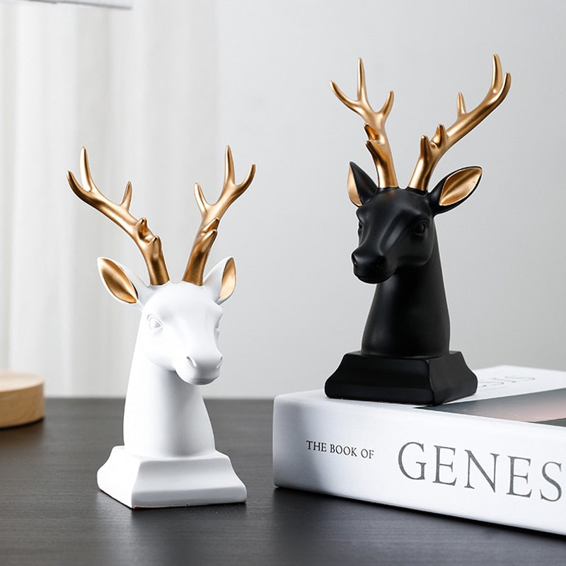 A Couple of Deer Ornaments 3pcs,  Elephant Statue,  Rabbit Figurine, Bonitas Figuras