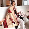 Horse Scarves Luxury Winter Cashmere Scarf  Blanket