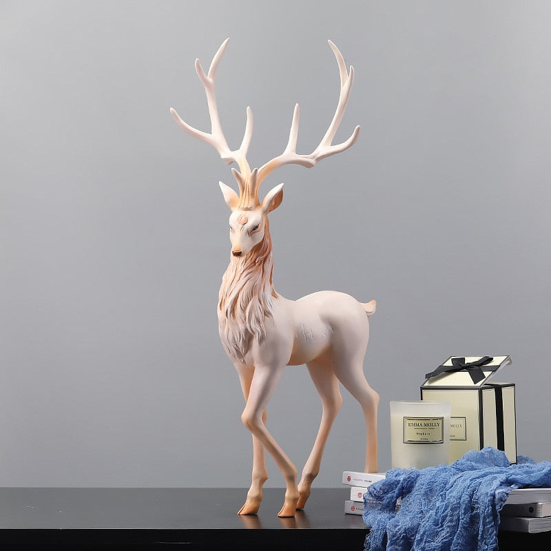 High End Deer Statue Reindeer Figurines