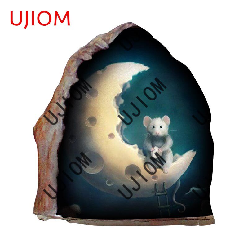 Mouse Hole Wall Stickers (13cm x 11.6cm)